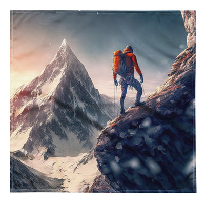 Bergsteiger auf Berg - Epische Malerei - Bandana (All-Over Print) klettern xxx L