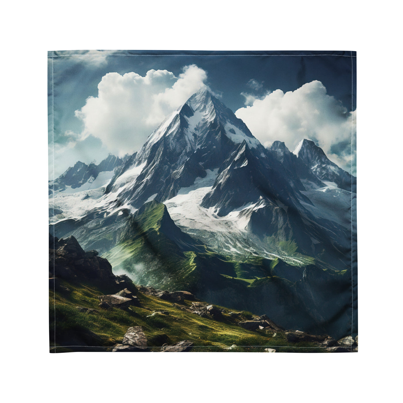 Gigantischer Berg - Landschaftsmalerei - Bandana (All-Over Print) berge xxx M