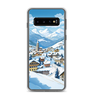 Kitzbühl - Berge und Schnee - Landschaftsmalerei - Samsung Schutzhülle (durchsichtig) ski xxx Samsung Galaxy S10