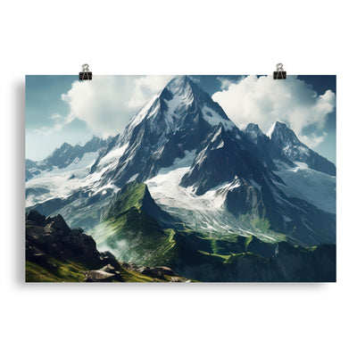 Gigantischer Berg - Landschaftsmalerei - Poster berge xxx 50.8 x 76.2 cm