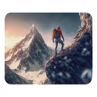 Bergsteiger auf Berg - Epische Malerei - Mauspad klettern xxx Default Title