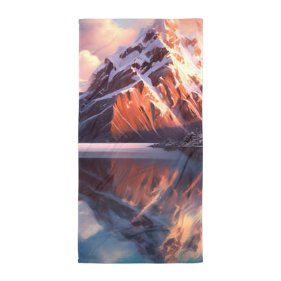 Berg und Bergsee - Landschaftsmalerei - Handtuch berge xxx Default Title