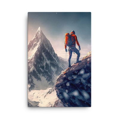 Bergsteiger auf Berg - Epische Malerei - Dünne Leinwand klettern xxx 61 x 91.4 cm