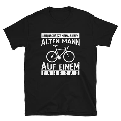 Alter Mann Auf Einem Fahrrad - T-Shirt (Unisex) fahrrad Schwarz