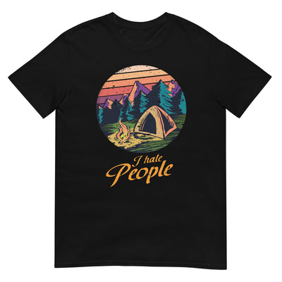 Ich Hasse Menschen - T-Shirt (Unisex) camping xxx yyy zzz Black