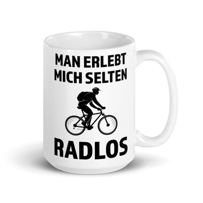 Man Erlebt Mich Selten Radlos - Tasse fahrrad mountainbike 15oz