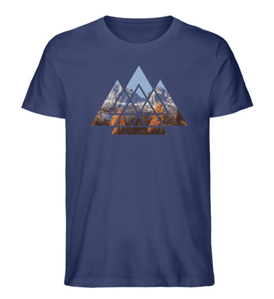 Berge Abstrakt - Herren Organic T-Shirt' berge wandern Navyblau
