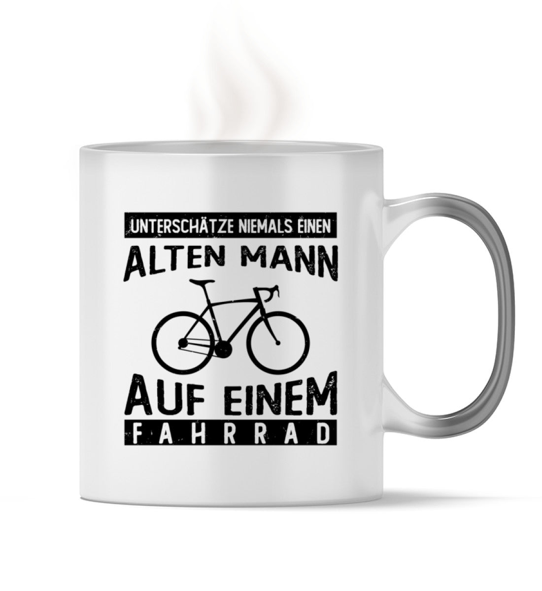 gravel bike tassen Alter Mann auf einem Fahrrad - Zauber Tasse
