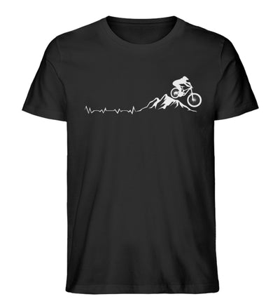 Herzschlag Mountainbiken - Herren Organic T-Shirt mountainbike Schwarz