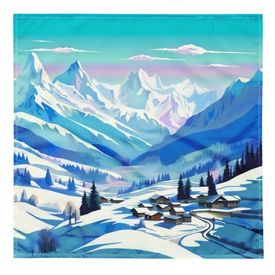 Berge und Schnee - Landschaft - Bandana (All-Over Print) ski xxx L