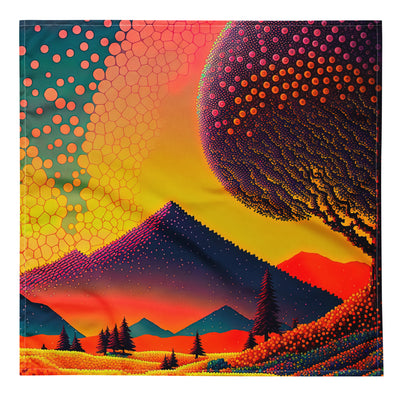 Berge und warme Farben - Punktkunst - Bandana (All-Over Print) berge xxx L