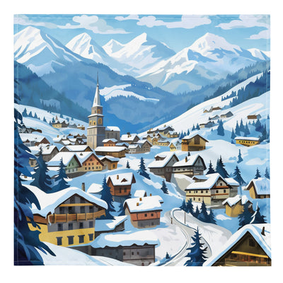 Kitzbühl - Berge und Schnee - Landschaftsmalerei - Bandana (All-Over Print) ski xxx L