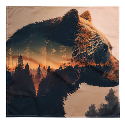 Bär und Bäume Illustration - Bandana (All-Over Print) camping xxx L