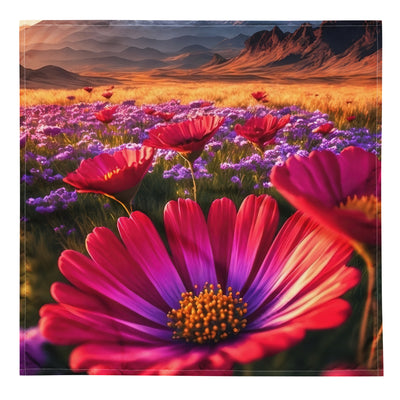 Wünderschöne Blumen und Berge im Hintergrund - Bandana (All-Over Print) berge xxx L