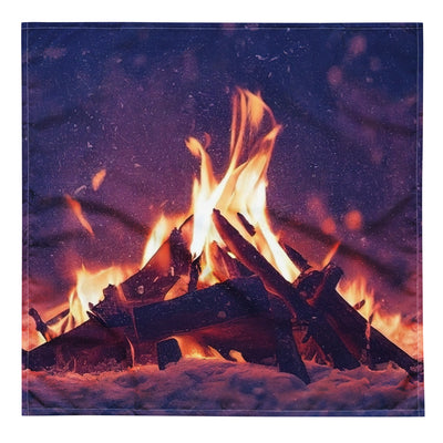 Lagerfeuer im Winter - Campingtrip Foto - Bandana (All-Over Print) camping xxx L