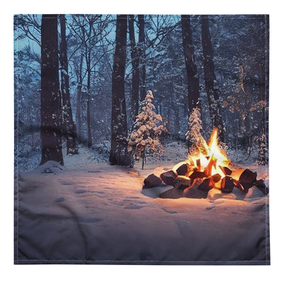 Lagerfeuer im Winter - Camping Foto - Bandana (All-Over Print) camping xxx L