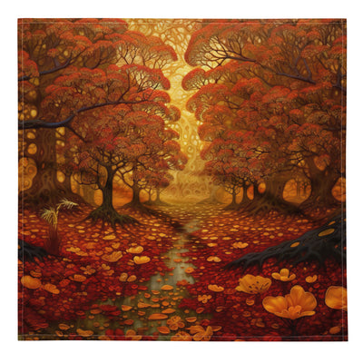 Wald im Herbst und kleiner Bach - Bandana (All-Over Print) camping xxx L