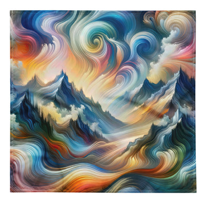 Ätherische schöne Alpen in lebendigen Farbwirbeln - Abstrakte Berge - Bandana (All-Over Print) berge xxx yyy zzz L