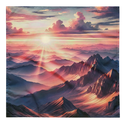 Schöne Berge bei Sonnenaufgang: Malerei in Pastelltönen - Bandana (All-Over Print) berge xxx yyy zzz L