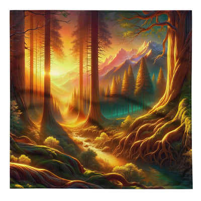 Golden-Stunde Alpenwald, Sonnenlicht durch Blätterdach - Bandana (All-Over Print) camping xxx yyy zzz L