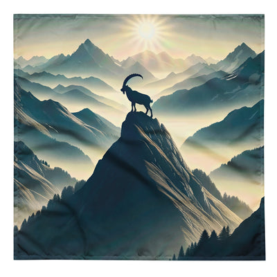 Morgendlicher Steinbock auf Alpengipfel, steile Berghänge - Bandana (All-Over Print) berge xxx yyy zzz L