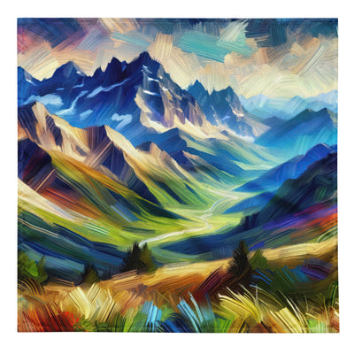 Impressionistische Alpen, lebendige Farbtupfer und Lichteffekte - Bandana (All-Over Print) berge xxx yyy zzz L
