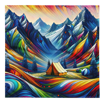 Surreale Alpen in abstrakten Farben, dynamische Formen der Landschaft - Bandana (All-Over Print) camping xxx yyy zzz L