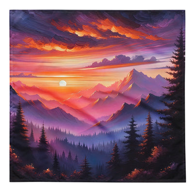 Ölgemälde der Alpenlandschaft im ätherischen Sonnenuntergang, himmlische Farbtöne - Bandana (All-Over Print) berge xxx yyy zzz L