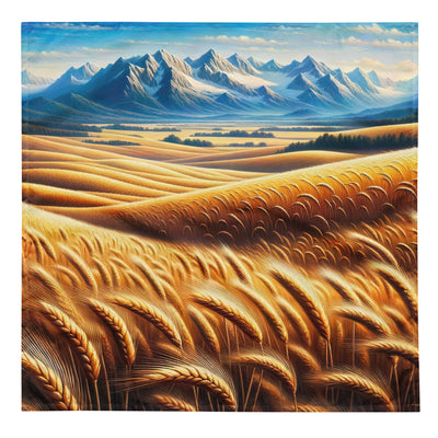 Ölgemälde eines weiten bayerischen Weizenfeldes, golden im Wind (TR) - Bandana (All-Over Print) xxx yyy zzz L