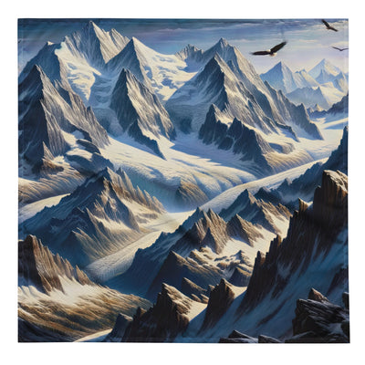 Ölgemälde der Alpen mit hervorgehobenen zerklüfteten Geländen im Licht und Schatten - Bandana (All-Over Print) berge xxx yyy zzz L