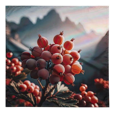 Foto einer Gruppe von Alpenbeeren mit kräftigen Farben und detaillierten Texturen - Bandana (All-Over Print) berge xxx yyy zzz L