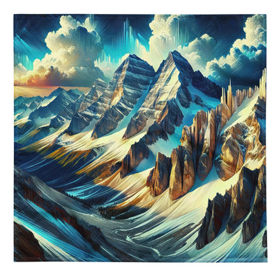 Majestätische Alpen in zufällig ausgewähltem Kunststil - Bandana (All-Over Print) berge xxx yyy zzz L