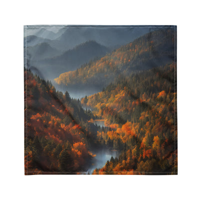 Berge, Wald und Nebel - Malerei - Bandana (All-Over Print) berge xxx M