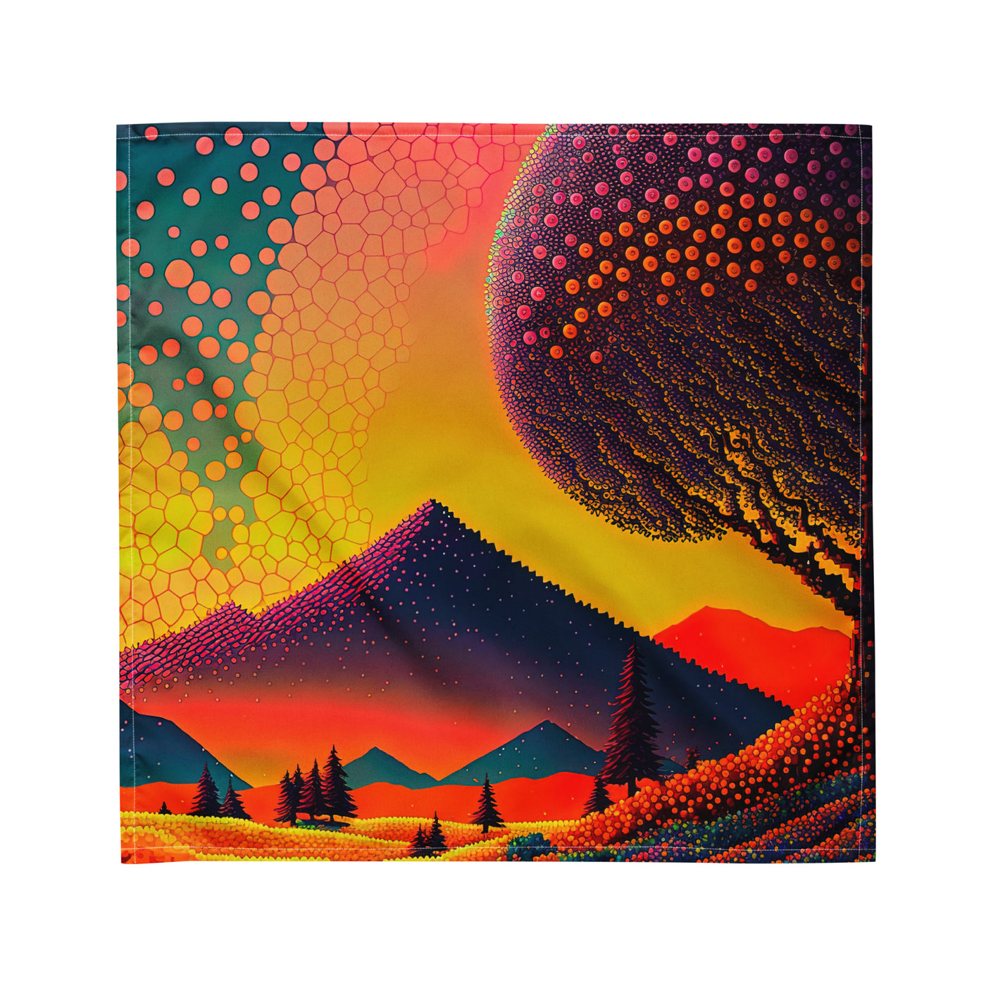 Berge und warme Farben - Punktkunst - Bandana (All-Over Print) berge xxx M