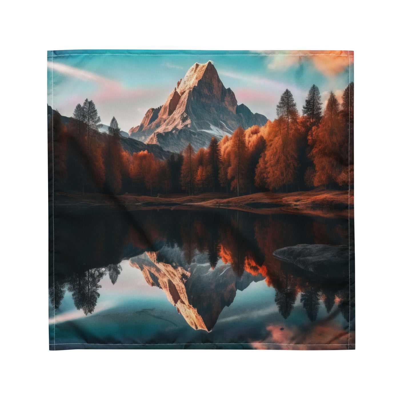 Bergsee, Berg und Bäume - Foto - Bandana (All-Over Print) berge xxx M