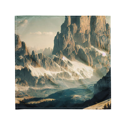 Dolomiten - Landschaftsmalerei - Bandana (All-Over Print) berge xxx M