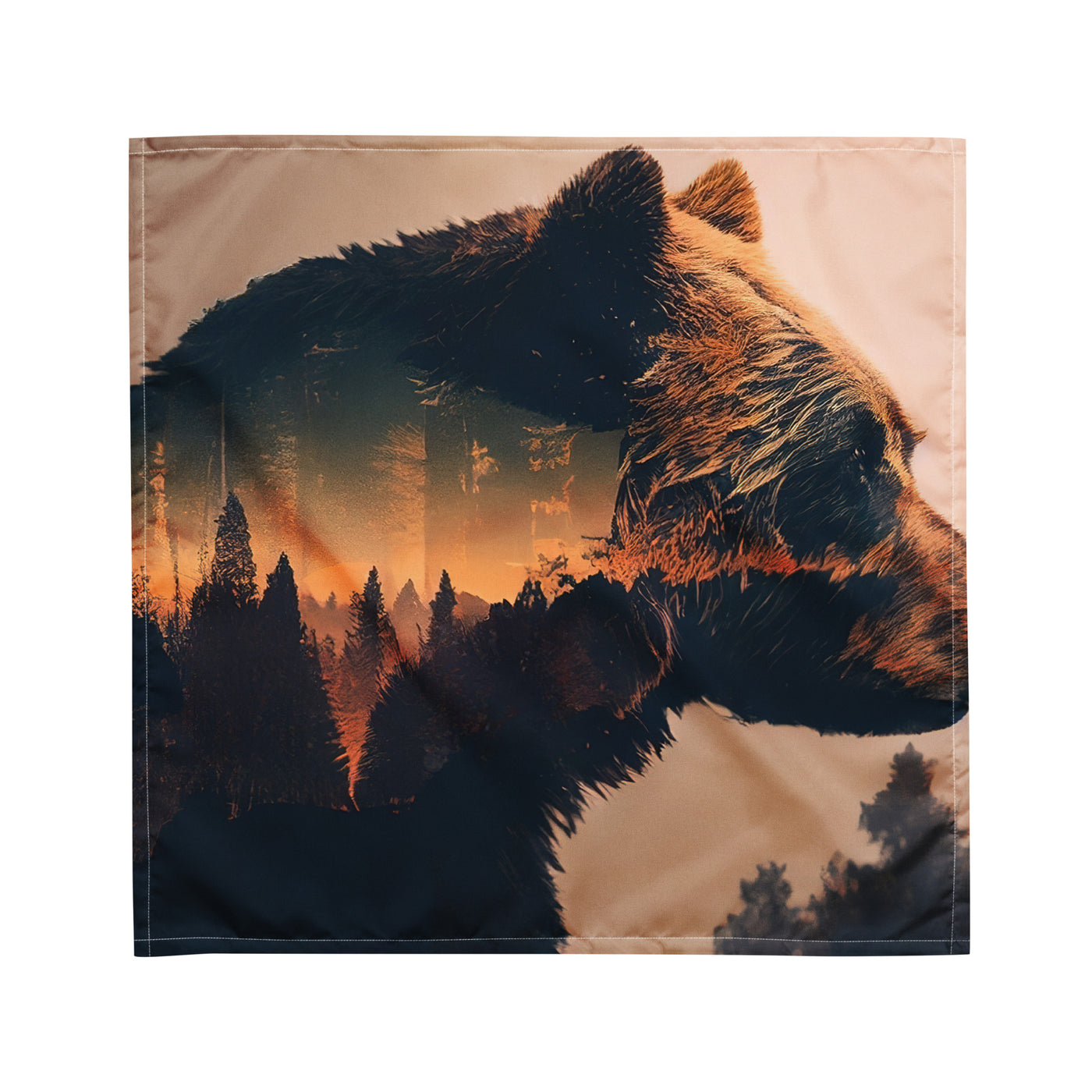 Bär und Bäume Illustration - Bandana (All-Over Print) camping xxx M