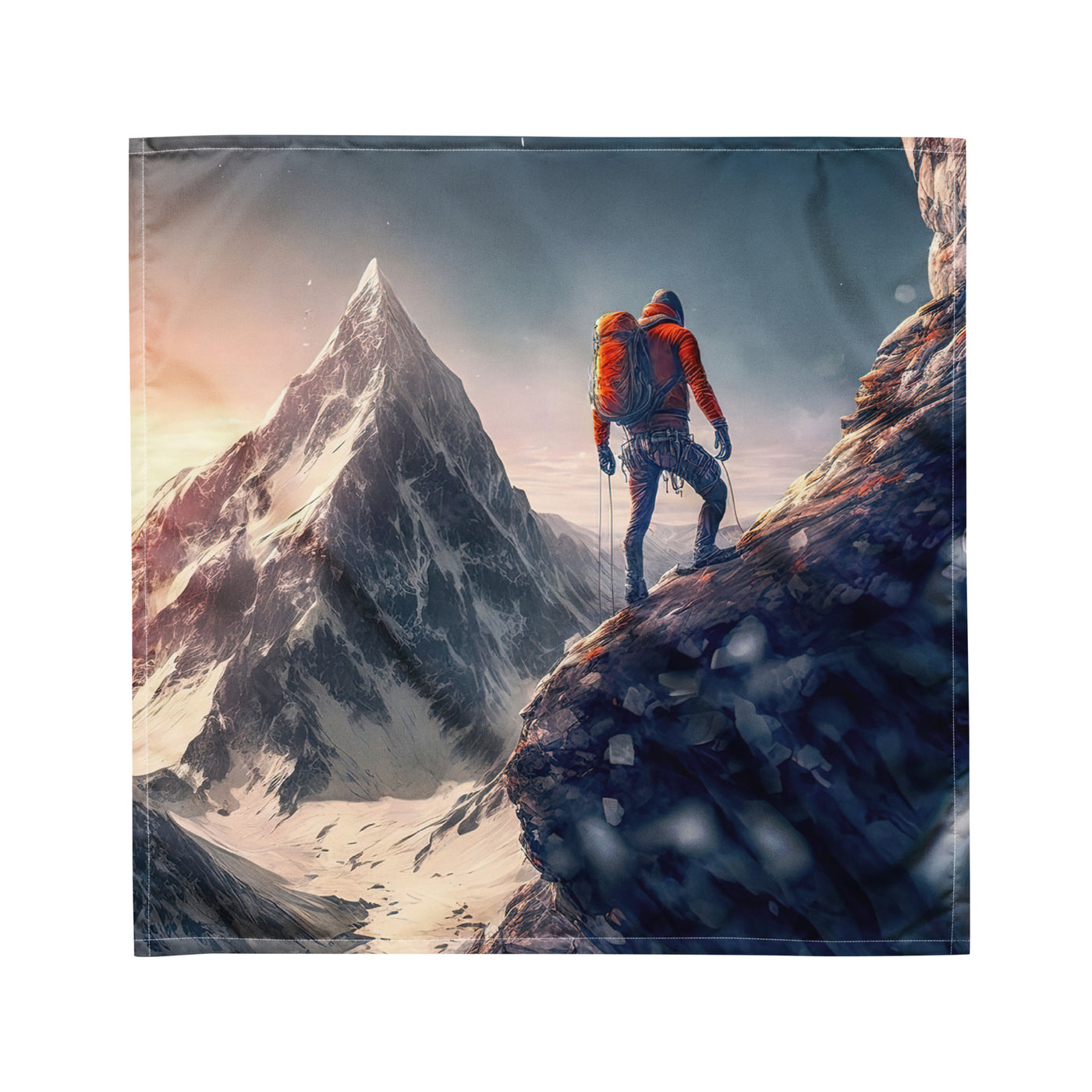 Bergsteiger auf Berg - Epische Malerei - Bandana (All-Over Print) klettern xxx M