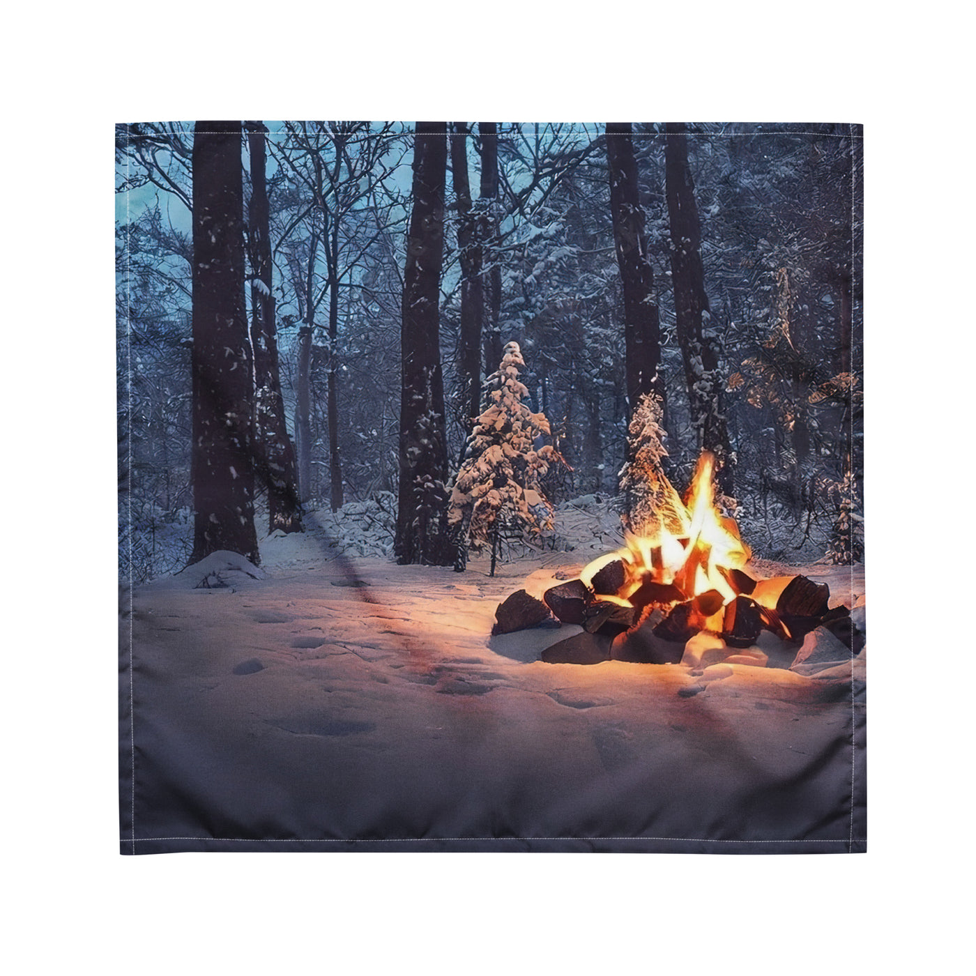 Lagerfeuer im Winter - Camping Foto - Bandana (All-Over Print) camping xxx M
