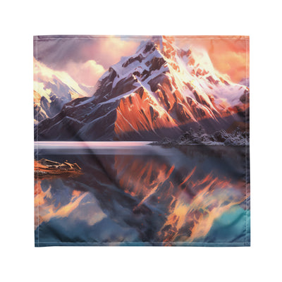 Berg und Bergsee - Landschaftsmalerei - Bandana (All-Over Print) berge xxx M