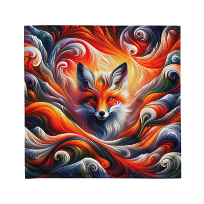 Abstraktes Kunstwerk, das den Geist der Alpen verkörpert. Leuchtender Fuchs in den Farben Orange, Rot, Weiß - Bandana (All-Over Print) camping xxx yyy zzz M