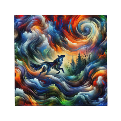Alpen Abstraktgemälde mit Wolf Silhouette in lebhaften Farben (AN) - Bandana (All-Over Print) xxx yyy zzz M