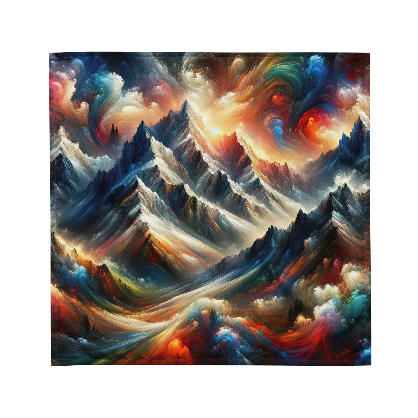 Expressionistische Alpen, Berge: Gemälde mit Farbexplosion - Bandana (All-Over Print) berge xxx yyy zzz M