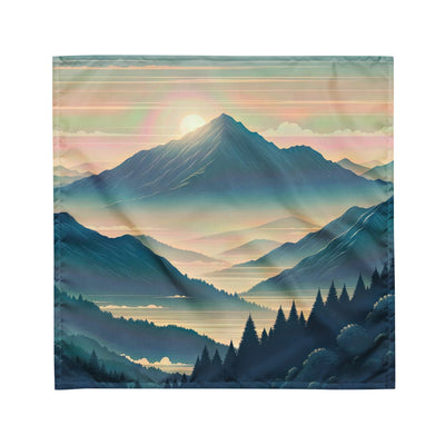 Bergszene bei Morgendämmerung, erste Sonnenstrahlen auf Bergrücken - Bandana (All-Over Print) berge xxx yyy zzz M