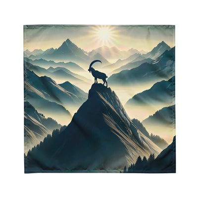 Morgendlicher Steinbock auf Alpengipfel, steile Berghänge - Bandana (All-Over Print) berge xxx yyy zzz M