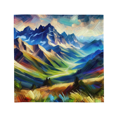 Impressionistische Alpen, lebendige Farbtupfer und Lichteffekte - Bandana (All-Over Print) berge xxx yyy zzz M