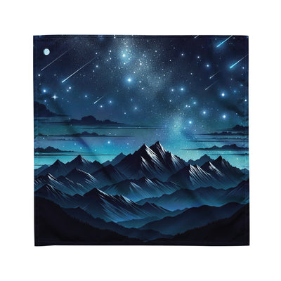 Alpen unter Sternenhimmel mit glitzernden Sternen und Meteoren - Bandana (All-Over Print) berge xxx yyy zzz M