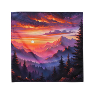 Ölgemälde der Alpenlandschaft im ätherischen Sonnenuntergang, himmlische Farbtöne - Bandana (All-Over Print) berge xxx yyy zzz M