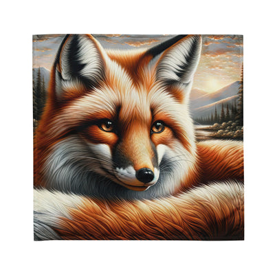 Ölgemälde eines nachdenklichen Fuchses mit weisem Blick - Bandana (All-Over Print) camping xxx yyy zzz M