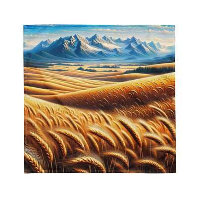 Ölgemälde eines weiten bayerischen Weizenfeldes, golden im Wind (TR) - Bandana (All-Over Print) xxx yyy zzz M